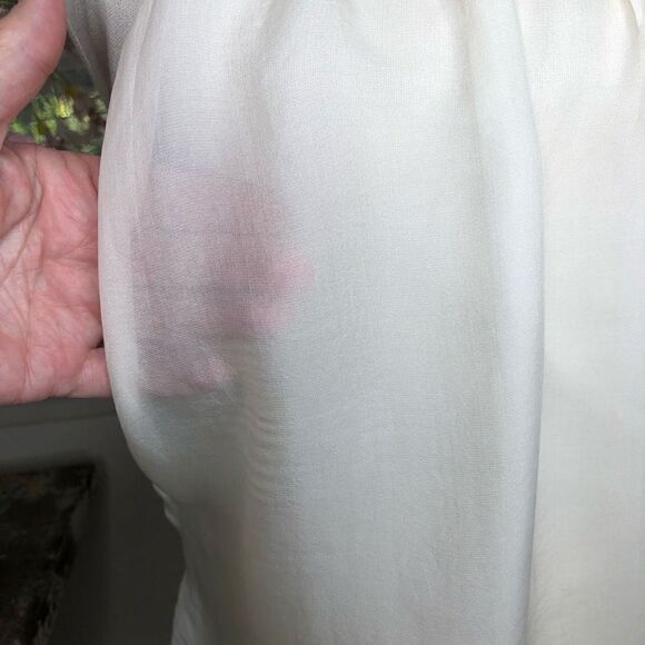 Club Monaco Cream Silk Chiffon Overlay Top - Picture 3 of 14